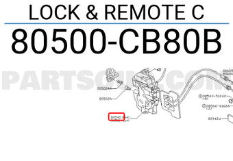 Nissan 80500CB80B LOCK & REMOTE C