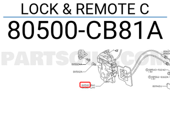 Nissan 80500CB81A LOCK & REMOTE C