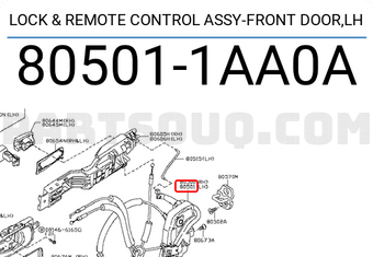 Nissan 805011AA0A LOCK & REMOTE CONTROL ASSY-FRONT DOOR,LH