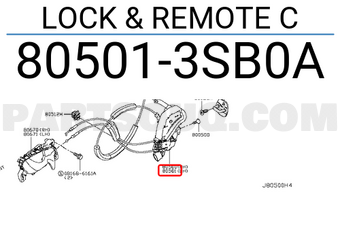Nissan 805013SB0A LOCK & REMOTE C