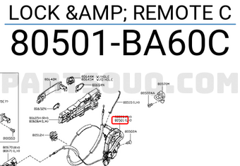 Nissan 80501BA60C LOCK & REMOTE C