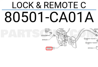 Nissan 80501CA01A LOCK & REMOTE C