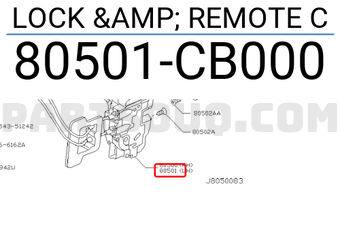 Nissan 80501CB000 LOCK & REMOTE C