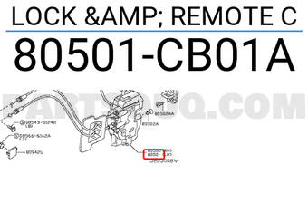 Nissan 80501CB01A LOCK & REMOTE C