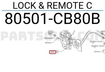 Nissan 80501CB80B LOCK & REMOTE C