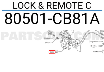Nissan 80501CB81A LOCK & REMOTE C