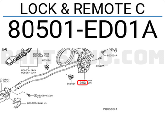 Nissan 80501ED01A LOCK & REMOTE C