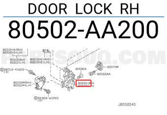Nissan 80502AA200 DOOR LOCK RH