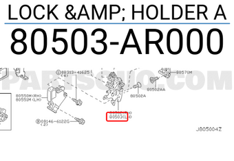 Nissan 80503AR000 LOCK & HOLDER A