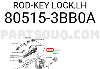 Nissan 805153BB0A ROD-KEY LOCK,LH