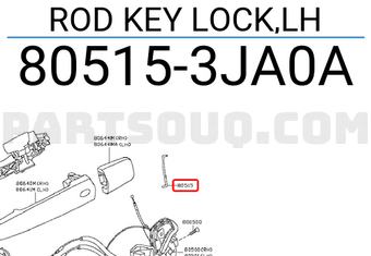 Nissan 805153JA0A ROD KEY LOCK,LH