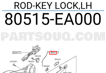 Nissan 80515EA000 ROD-KEY LOCK,LH