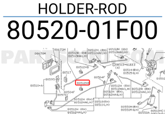 Nissan 8052001F00 HOLDER-ROD
