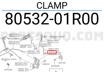 Nissan 8053201R00 CLAMP