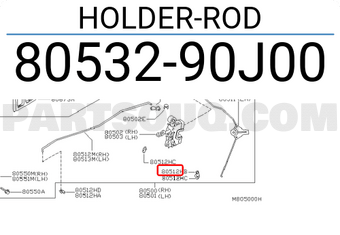 Nissan 8053290J00 HOLDER-ROD