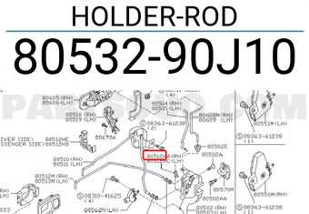 Nissan 8053290J10 HOLDER-ROD