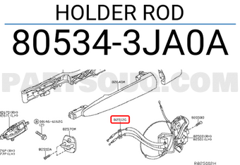 Nissan 805343JA0A HOLDER ROD