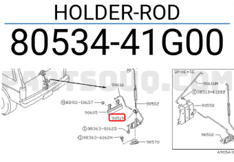 Nissan 8053441G00 HOLDER-ROD