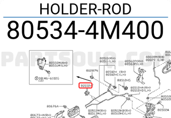 Nissan 805344M400 HOLDER-ROD