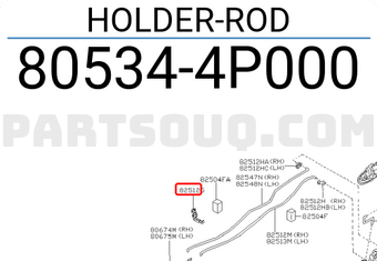 Nissan 805344P000 HOLDER-ROD