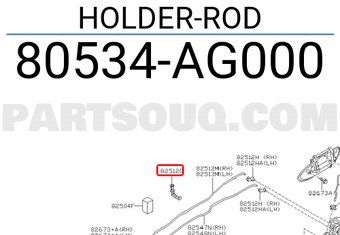 Nissan 80534AG000 HOLDER-ROD