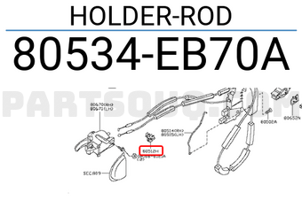 Nissan 80534EB70A HOLDER-ROD