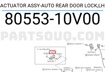 Nissan 8055310V00 ACTUATOR ASSY-AUTO REAR DOOR LOCK,LH