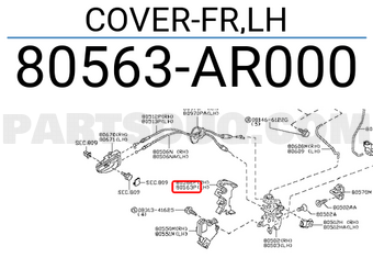 Nissan 80563AR000 COVER-FR,LH