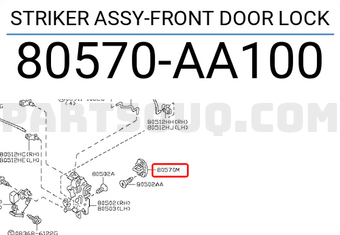 Nissan 80570AA100 STRIKER ASSY-FRONT DOOR LOCK