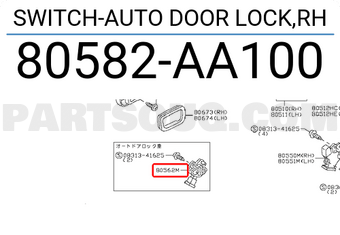 Nissan 80582AA100 SWITCH-AUTO DOOR LOCK,RH