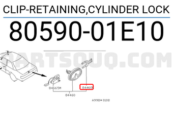 Nissan 8059001E10 CLIP-RETAINING,CYLINDER LOCK