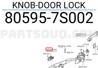 Nissan 805957S002 KNOB-DOOR LOCK