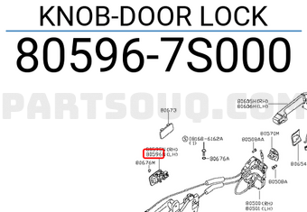 Nissan 805967S000 KNOB-DOOR LOCK