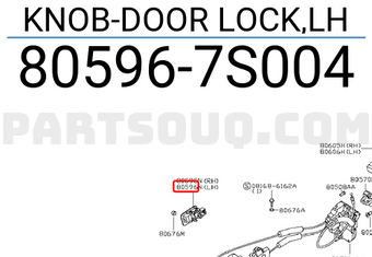 Nissan 805967S004 KNOB-DOOR LOCK,LH