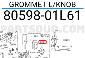 Nissan 8059801L61 GROMMET L/KNOB