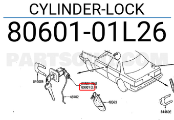 Nissan 8060101L26 CYLINDER-LOCK
