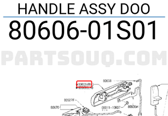 Nissan 8060601S01 HANDLE ASSY DOO