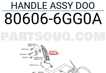 Nissan 806066GG0A HANDLE ASSY DOO