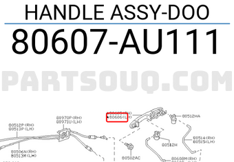 Nissan 80607AU111 HANDLE ASSY-DOO