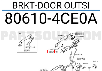 Nissan 806104CE0A BRKT-DOOR OUTSI