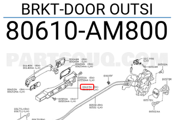 Nissan 80610AM800 BRKT-DOOR OUTSI