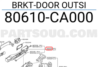 Nissan 80610CA000 BRKT-DOOR OUTSI