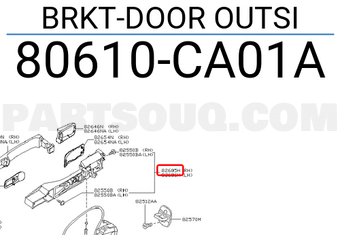 Nissan 80610CA01A BRKT-DOOR OUTSI