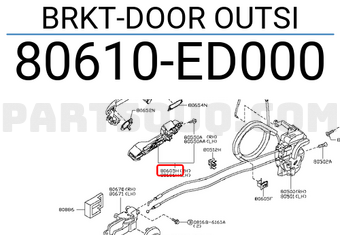 Nissan 80610ED000 BRKT-DOOR OUTSI