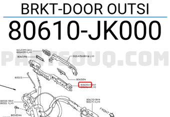Nissan 80610JK000 BRKT-DOOR OUTSI