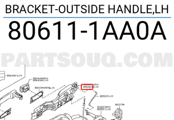 Nissan 806111AA0A BRACKET-OUTSIDE HANDLE,LH