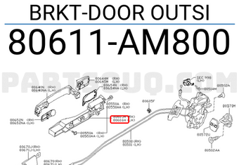 Nissan 80611AM800 BRKT-DOOR OUTSI
