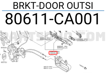 Nissan 80611CA001 BRKT-DOOR OUTSI