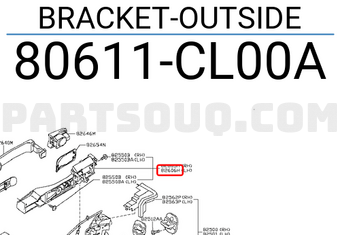 Nissan 80611CL00A BRACKET-OUTSIDE