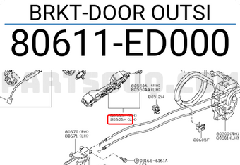 Nissan 80611ED000 BRKT-DOOR OUTSI